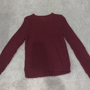 Red knit sweater
